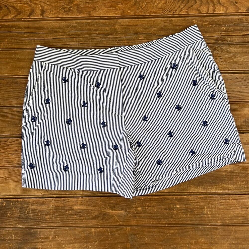 Womens Brooks Brothers shorts preppy striped all over print cotton shorts size 4